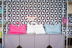 Peace Love Mahjong - Woven Mahjong Carryall | Light Blue