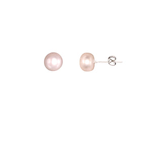 7MM Simple Stud Earring - Pink