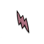 Macon & Lesquoy - Hand embroidered brooch - Small Pink Lightning