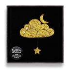 Macon & Lesquoy - Brooch - Golden Cloud and Star