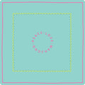 Peace Love Mahjong - Mat | Light Aqua w/Yellow + Pink