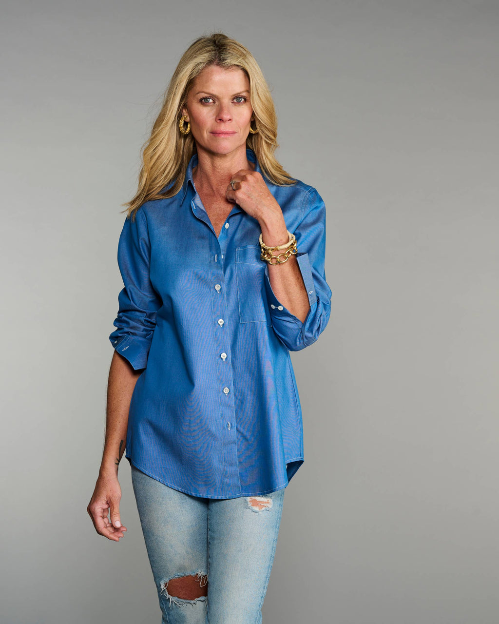 Claridge + King - The Mod in LIghtweight Denim: Blue / L