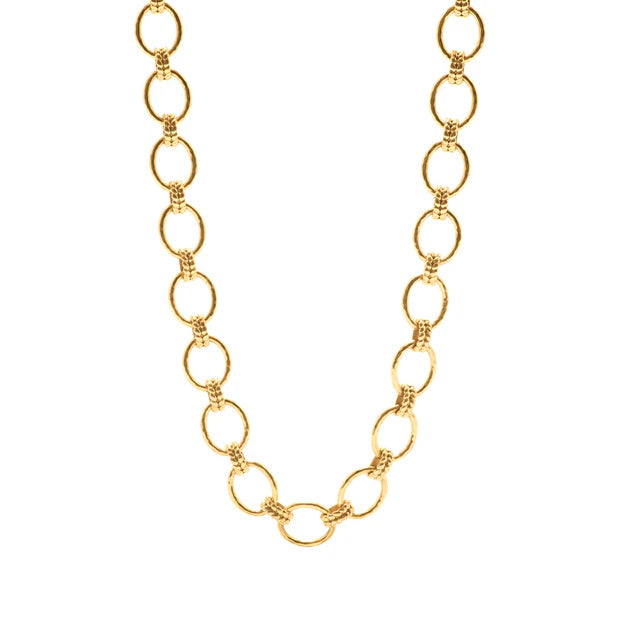 Capucine De Wulf Cleopatra Grande Link Necklace 16"+ 2" - Gold