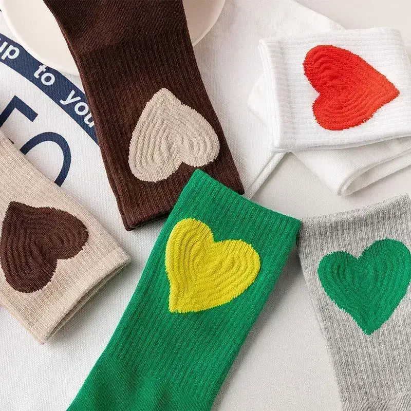 Yaya's Luxe Wholesale - Women's Socks with Hearts: Yellow