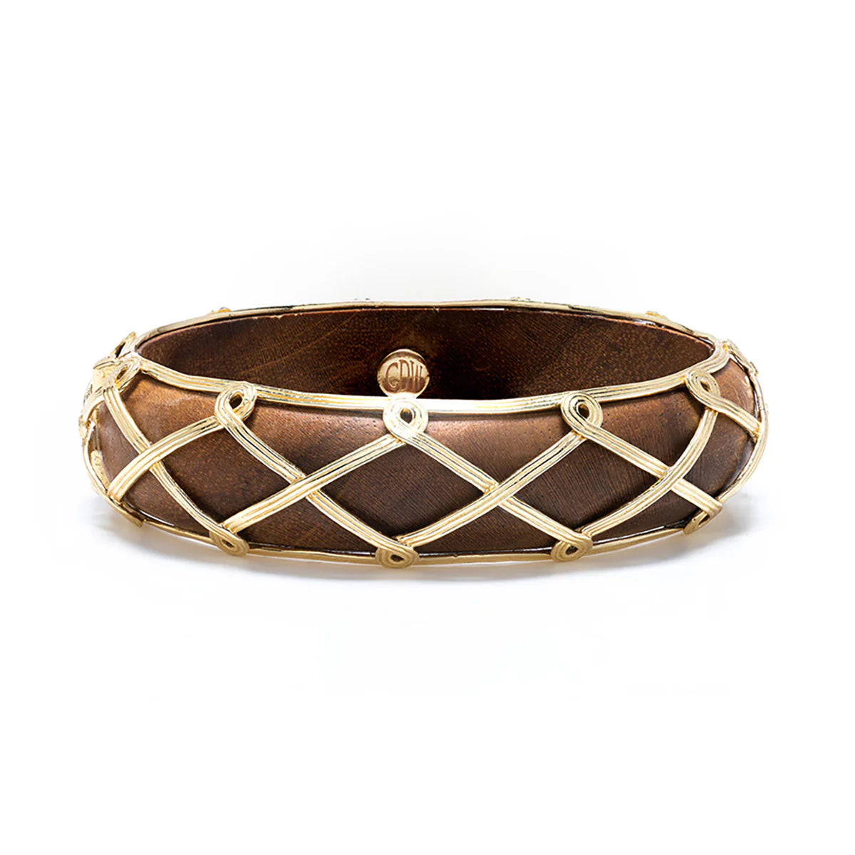 Capucine De Wulf Earth Goddess Hinged Bangle - Teak