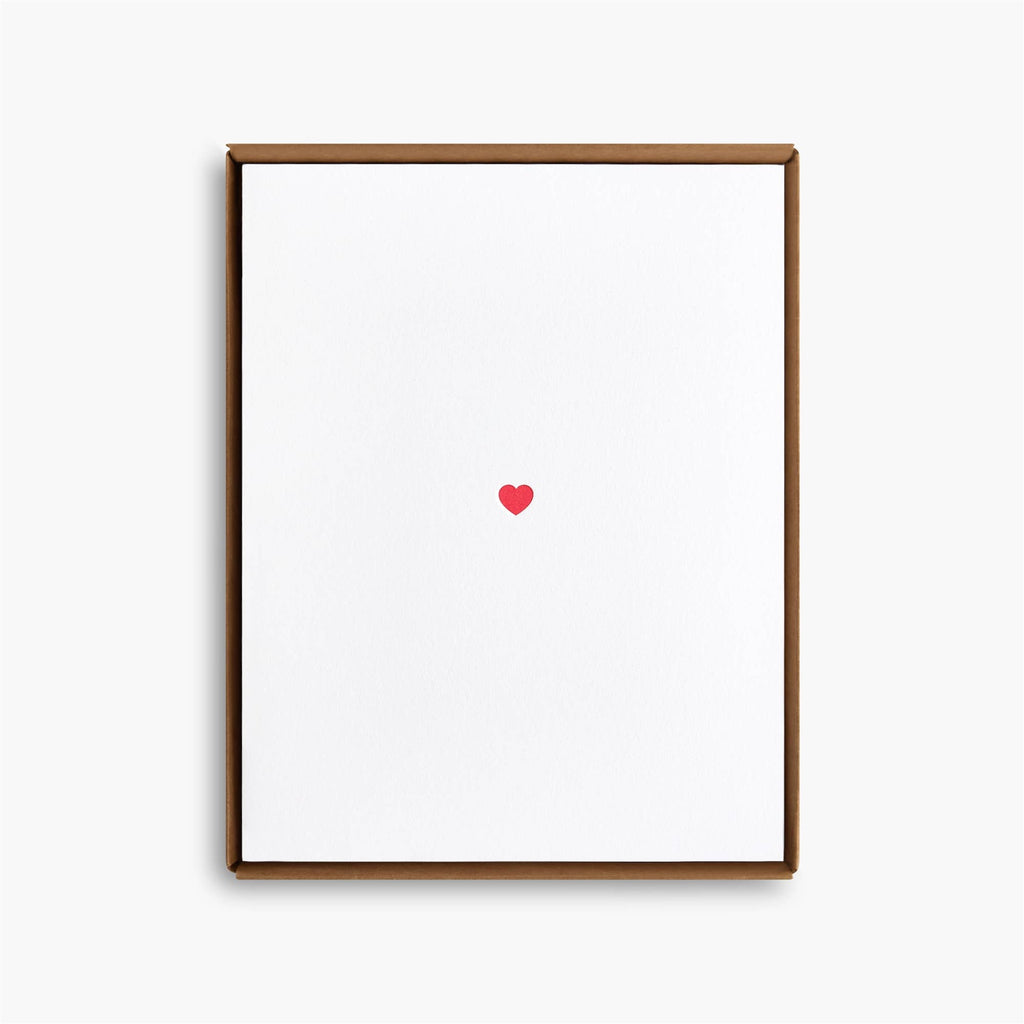 Souvenir Stationery - Red Heart Boxed Card |  Set of 6