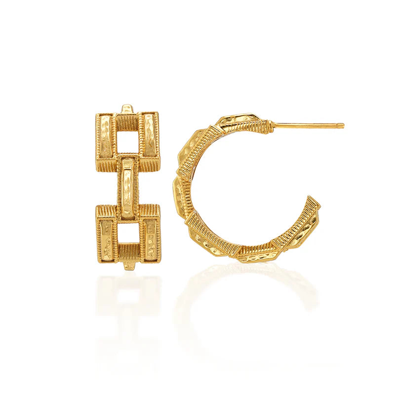 Capucine De Wulf Pathway Hoop Earrings-Gold