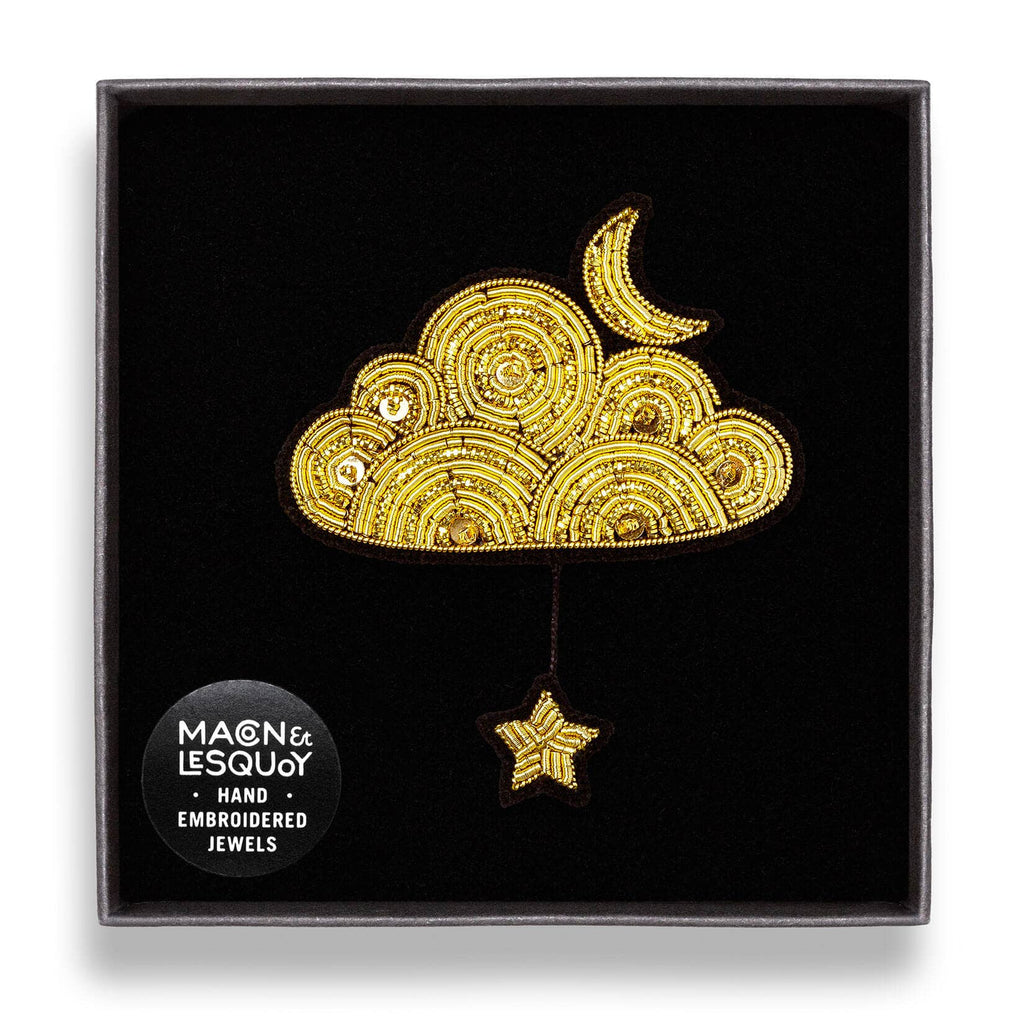 Macon & Lesquoy - Brooch - Golden Cloud and Star