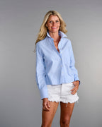 Claridge + King - The Crop in Light Blue Oxford: L