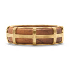 Capucine De Wulf Gaia Hinged Bangle in Gold - Teak