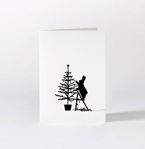 HAM - Tree Trimming Rabbit Card