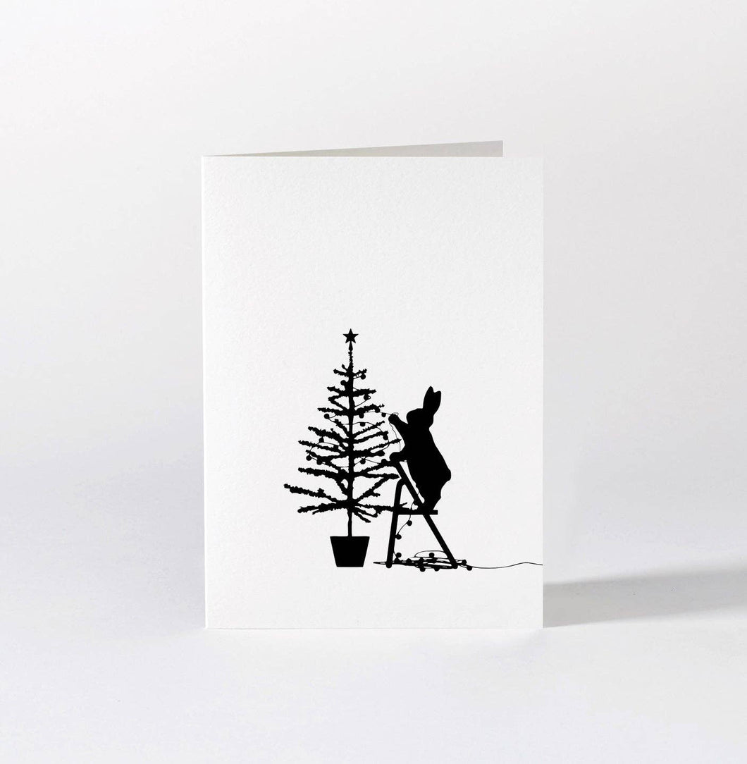 HAM - Tree Trimming Rabbit Card