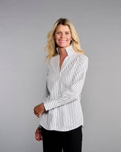Load image into Gallery viewer, Claridge + King - The League in Black + White Stripe: XS
