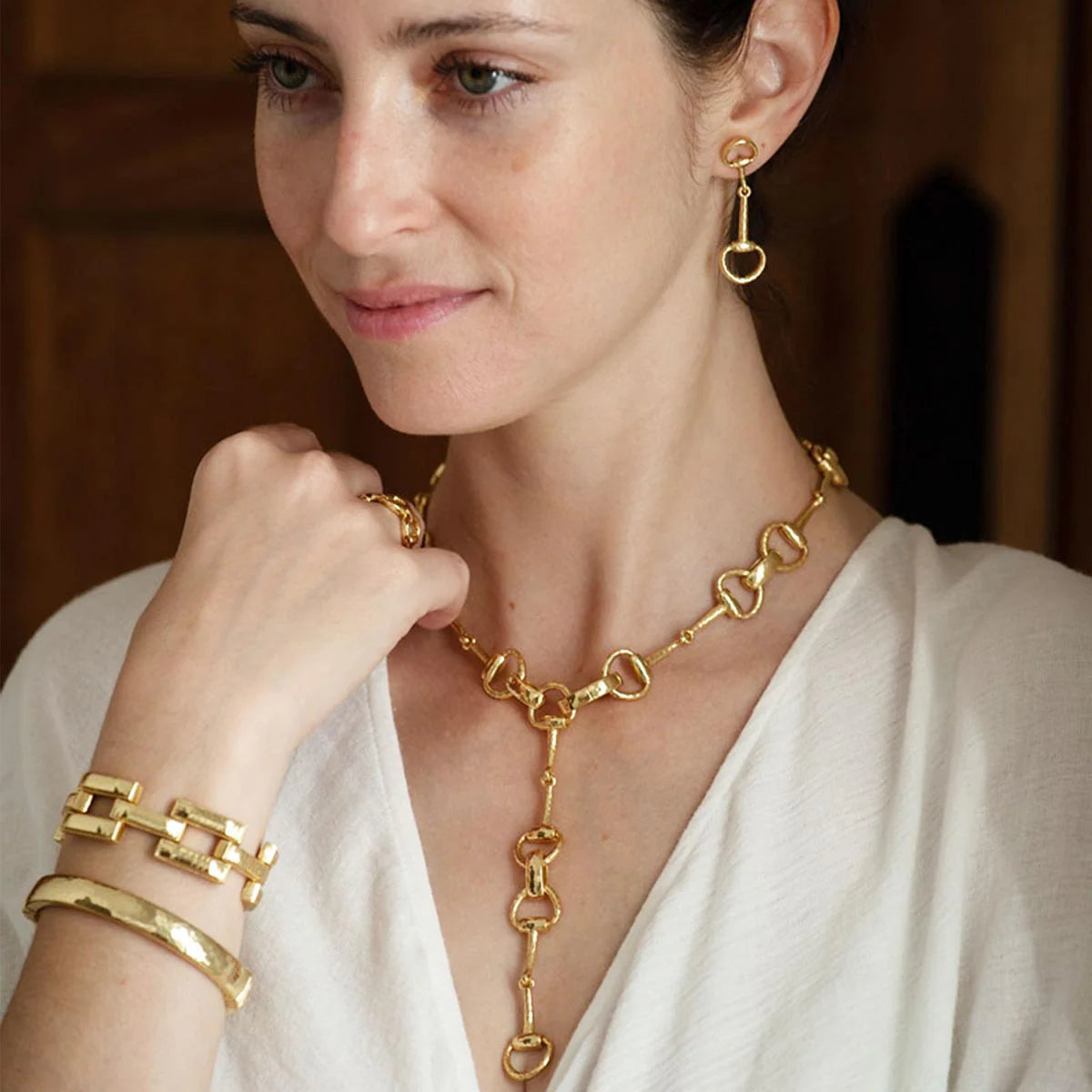 Capucine De Wulf Equestrian Snaffle Bit Chain Necklace - Gold