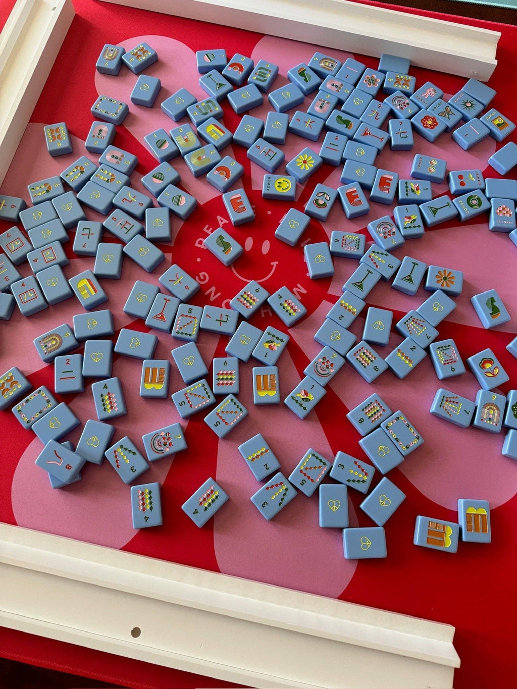 Peace Love Mahjong - Mod Tiles | French Blue