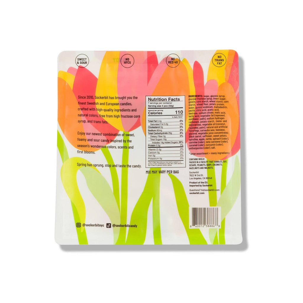 Sockerbit - Spring Gummy Mix Swedish Candy Bag (Sweet & Sour) - 8oz