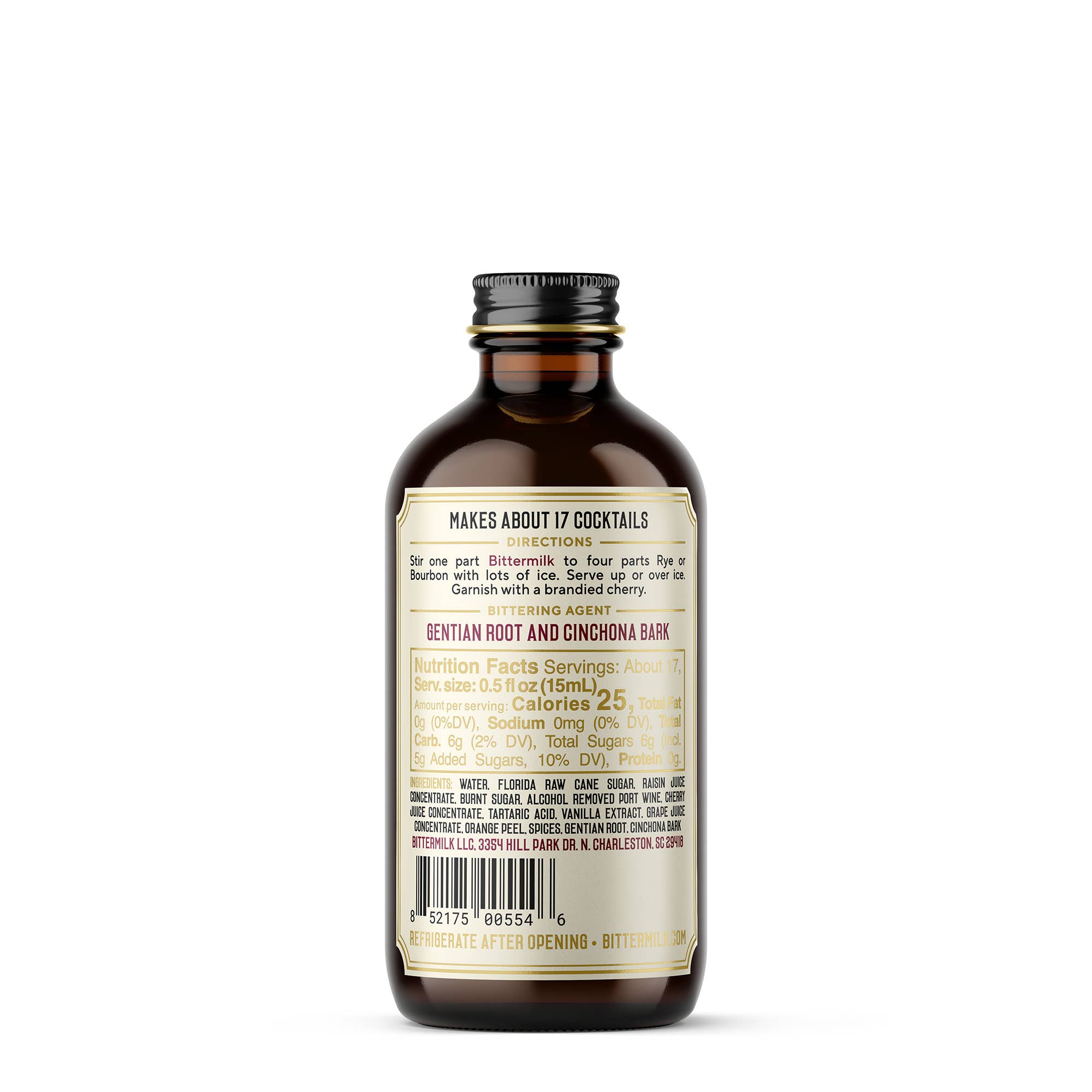Bittermilk Bottling Co. Bourbon Barrel Aged Manhattan Cocktail Mixer