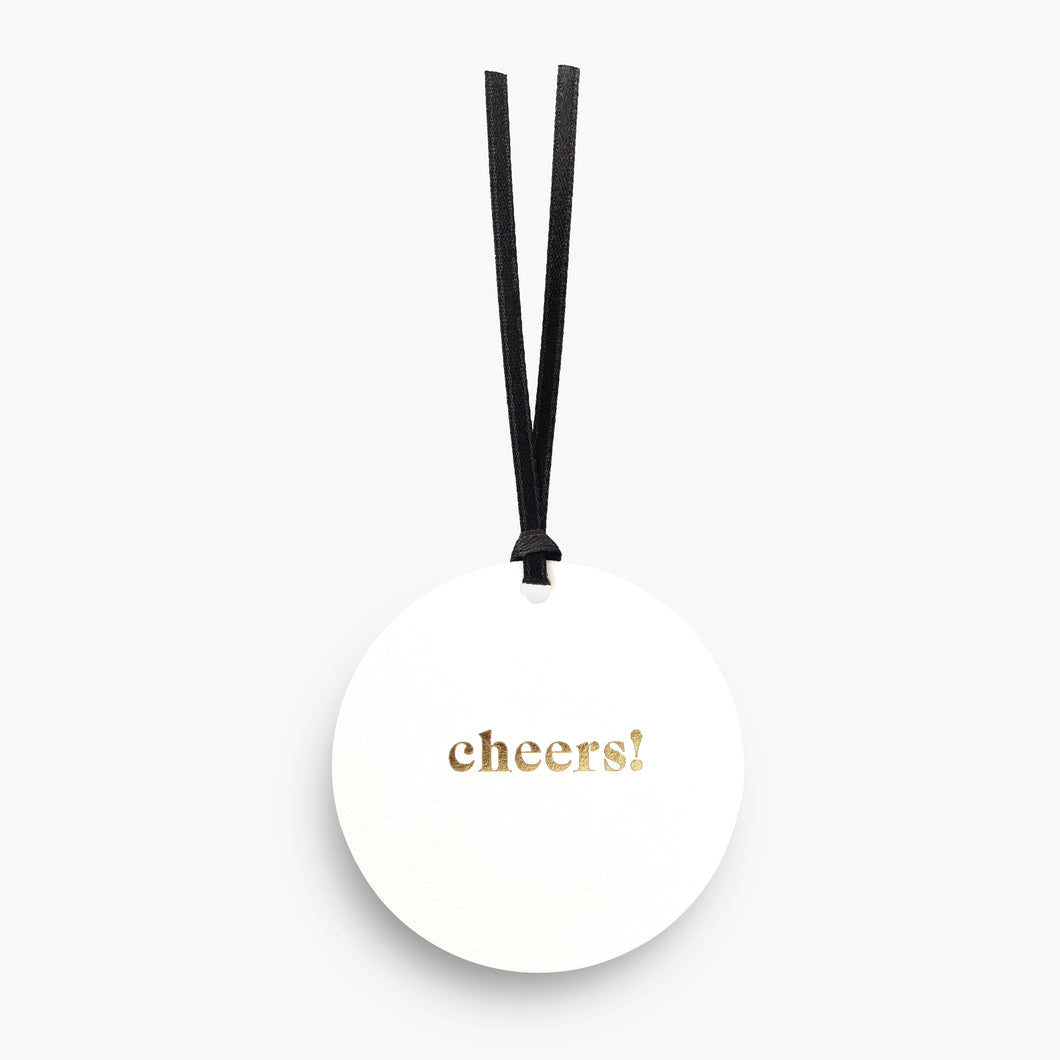 Souvenir Stationery - Cheers Gold Foil - Gift Tag