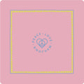 Peace Love Mahjong - Mat | Light Pink w/Chartreuse + French Blue