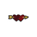 Macon & Lesquoy - Hand embroidered brooch - Lover's Heart