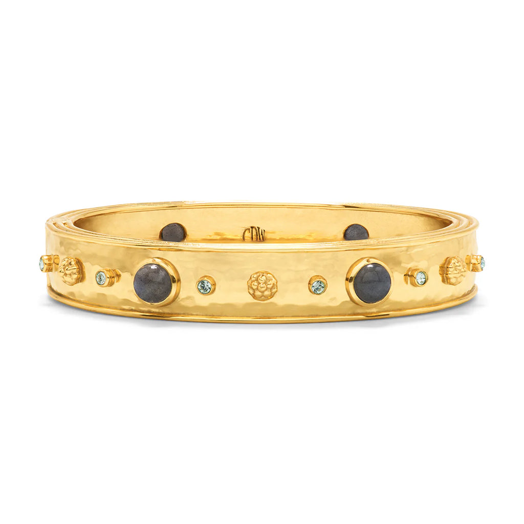 Capucine De Wulf Cleopatra Hinged Bangle - Gold/Blue Labradorite