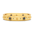 Capucine De Wulf Cleopatra Hinged Bangle - Gold/Blue Labradorite