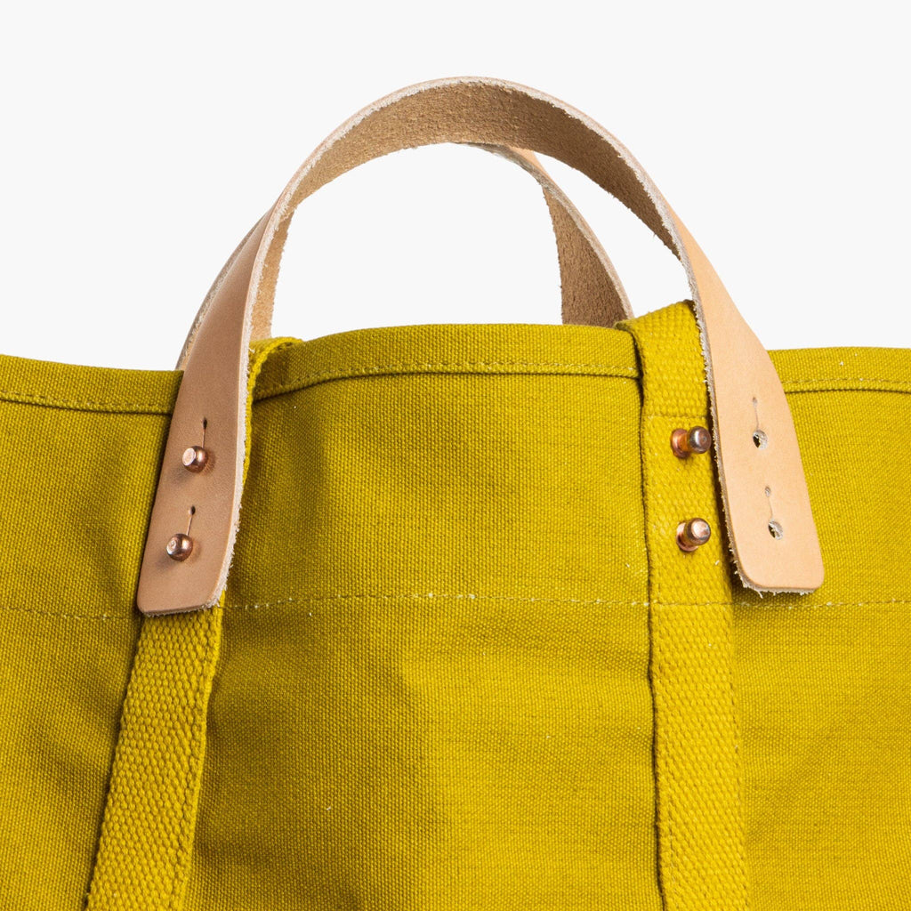 IMMODEST COTTON - Large East West Tote | Chartreuse
