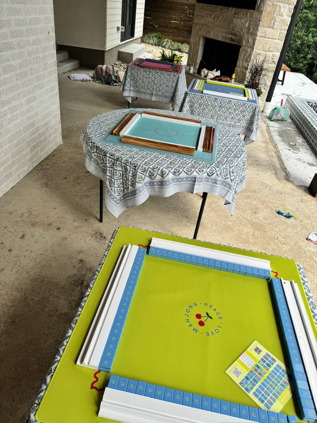 Peace Love Mahjong - Mod Tiles | French Blue
