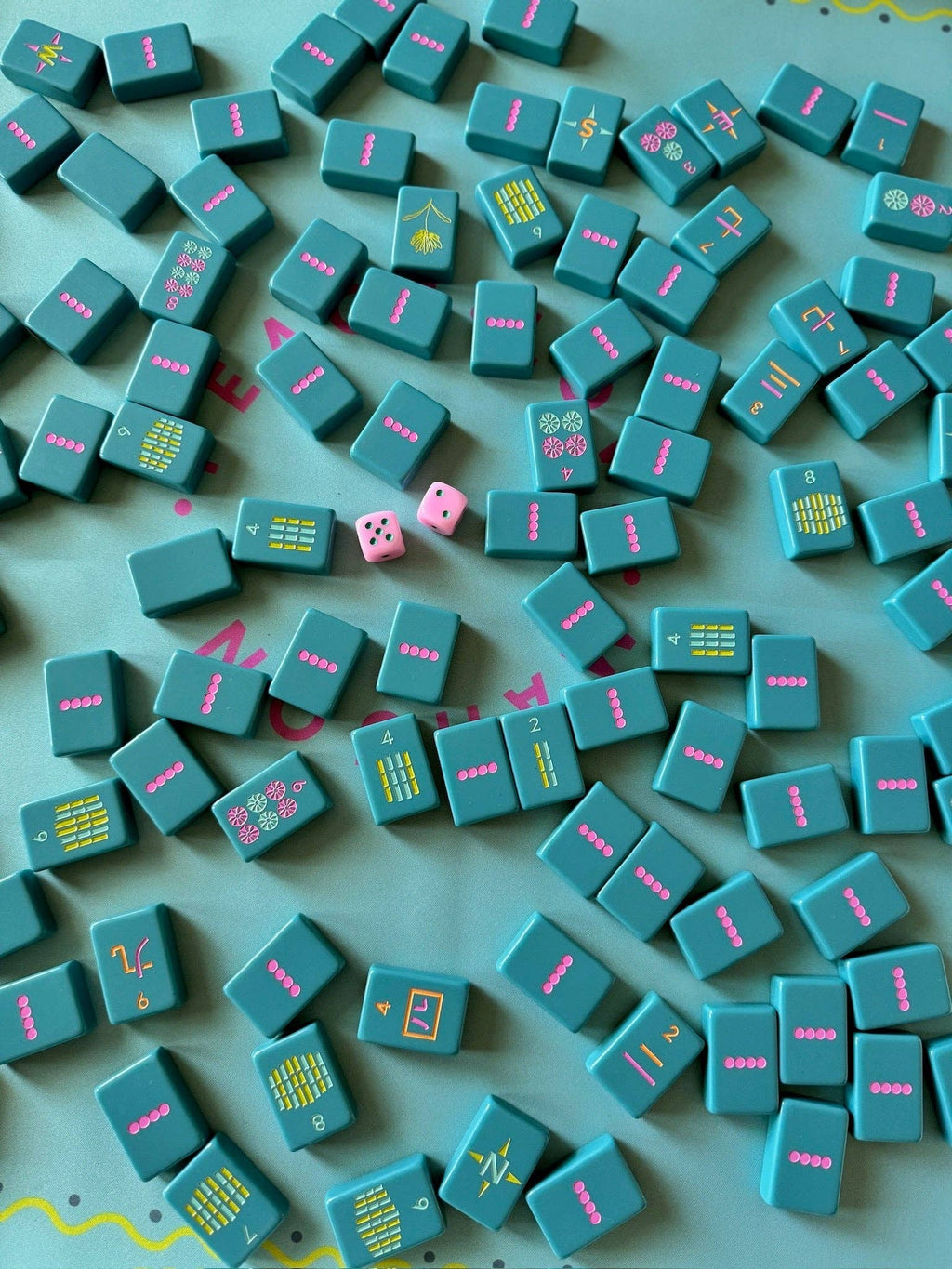 Peace Love Mahjong - OG Mahj Tiles | Totally Teal