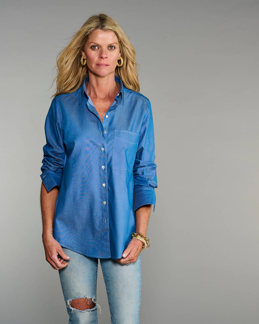Claridge + King - The Mod in LIghtweight Denim: Blue / L