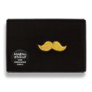 Macon & Lesquoy - Brooch - Golden Moustache