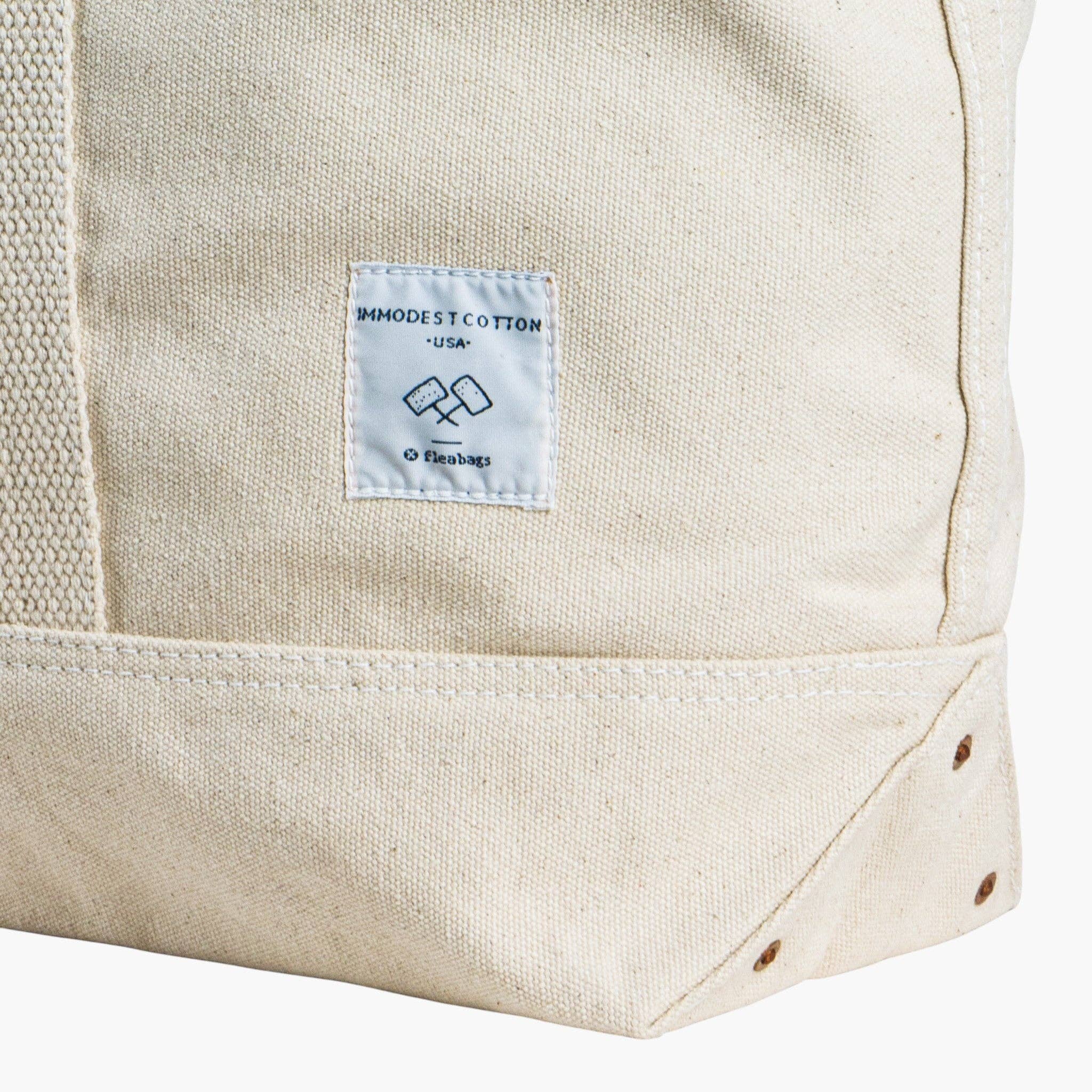 IMMODEST COTTON - Large East West Tote | Natural