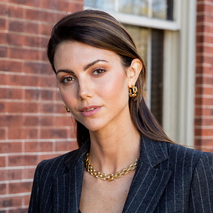 Capucine De Wulf Pathway Hoop Earrings-Gold
