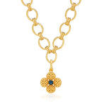 Capucine De Wulf Berry Clover Charm Pendant - Blue