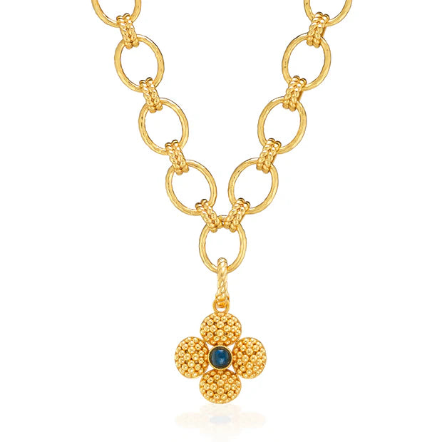 Capucine De Wulf Berry Clover Charm Pendant - Blue