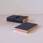 Wms&Co. Little Black Notebooks with Rose Gold Edging (Set of two)