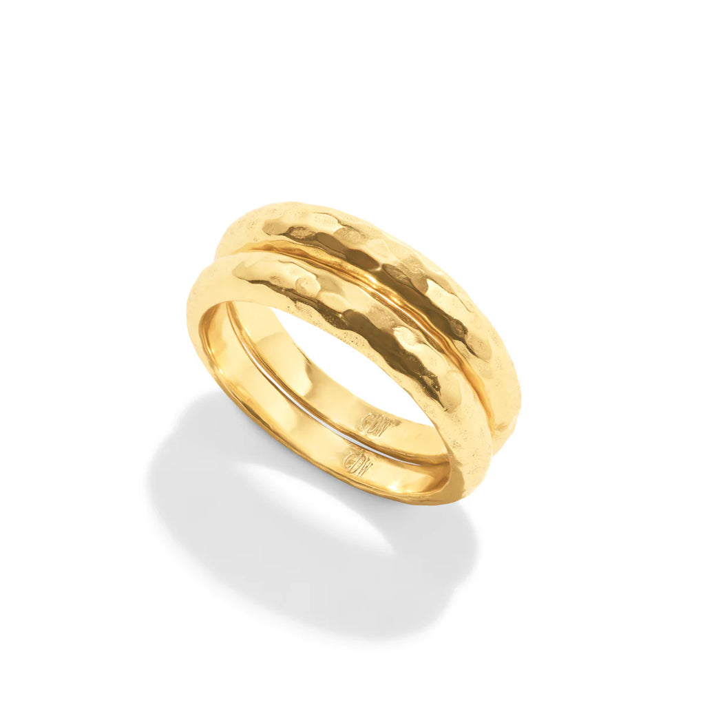 Capucine De Wulf Cleopatra Slice Stacking Ring Set - Gold