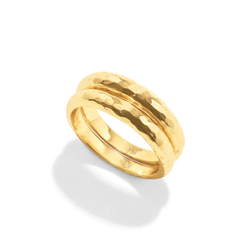 Capucine De Wulf Cleopatra Slice Stacking Ring Set - Gold