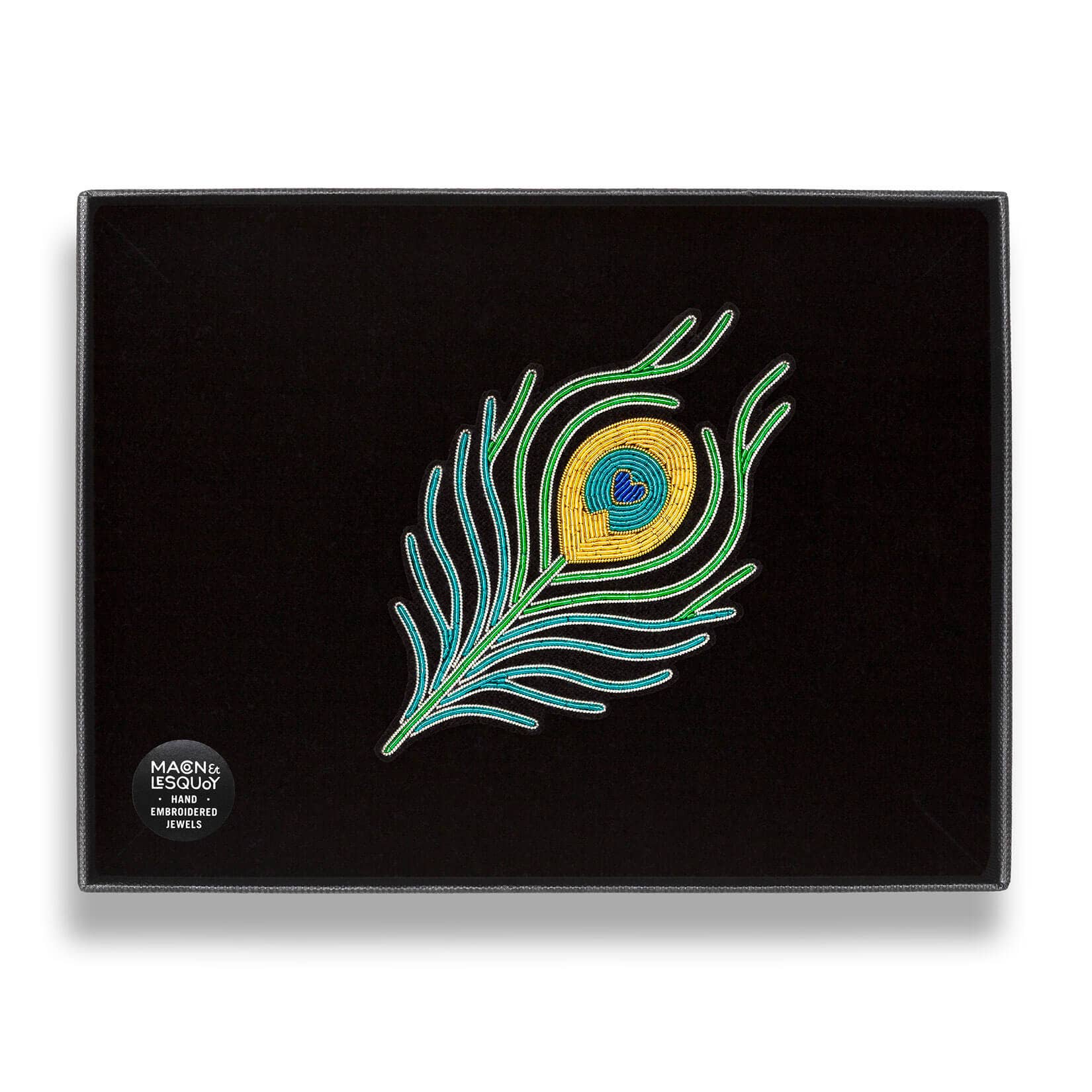 Macon & Lesquoy - Brooch - Peacock Feather