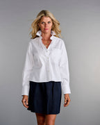 Claridge + King - The Crop in Crisp White: XS