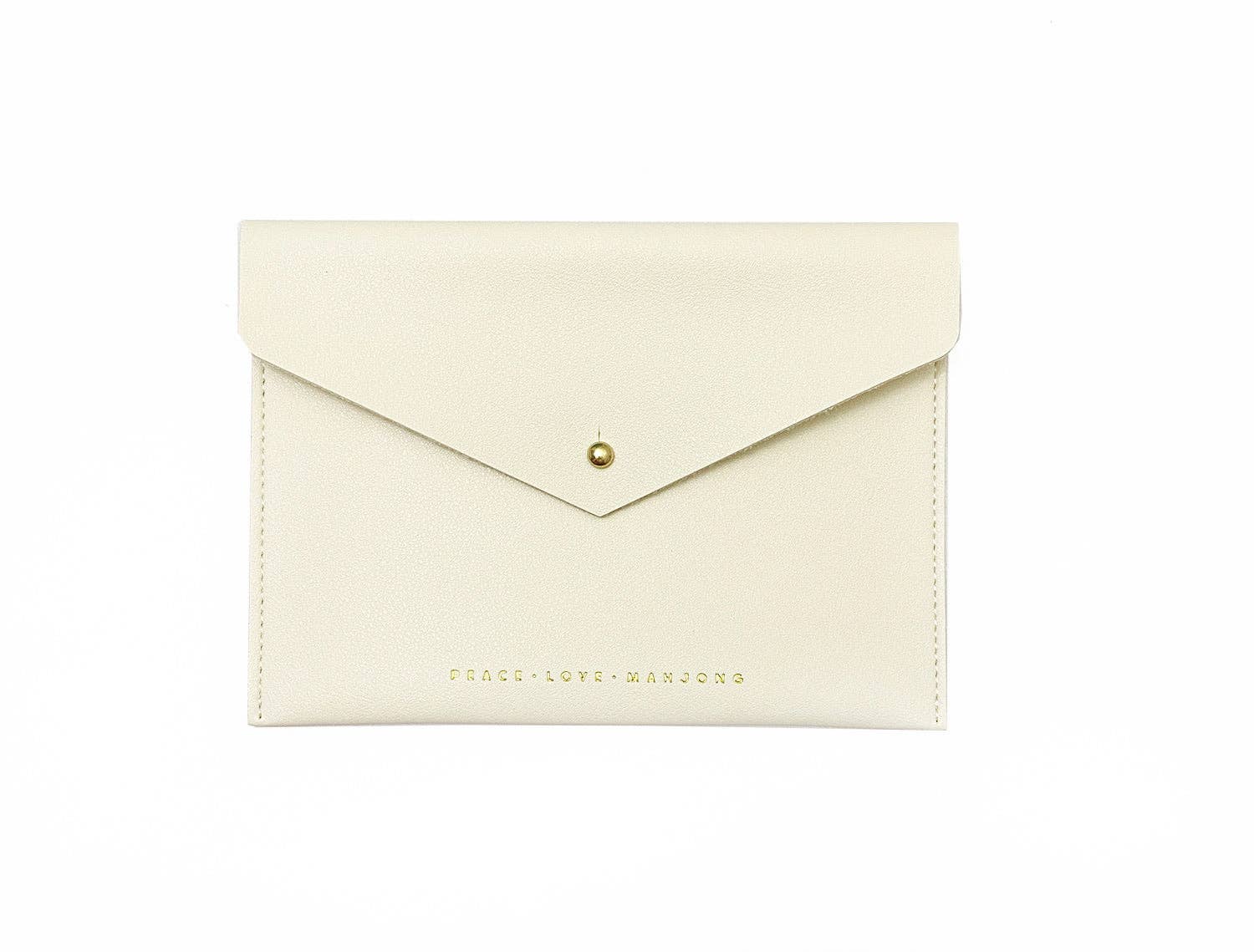 Peace Love Mahjong - Card Clutch: Large | Dusty Rose