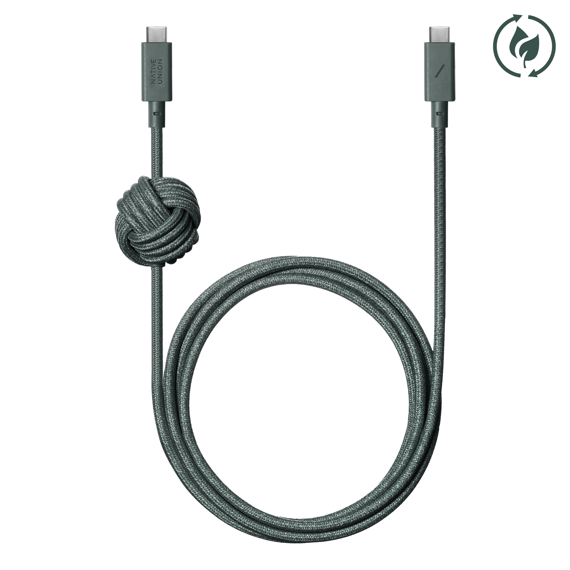 Native Union Paris - Anchor Cable 240W (USB-C to USB-C): Slate Green