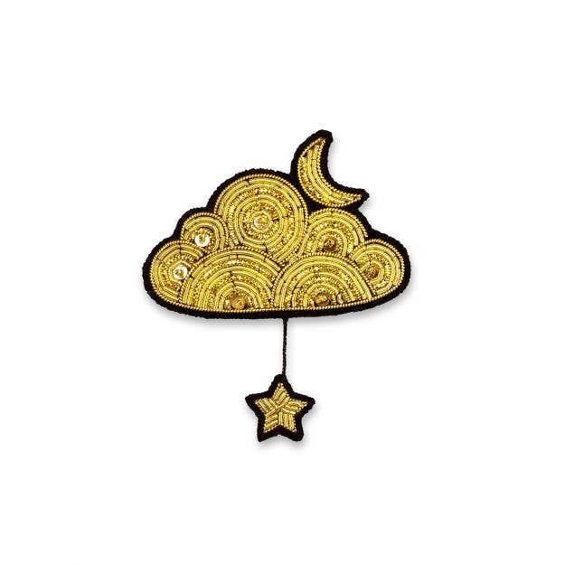 Macon & Lesquoy - Brooch - Golden Cloud and Star