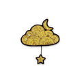 Macon & Lesquoy - Brooch - Golden Cloud and Star