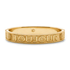 Capucine De Wulf L'AMOUR TOUJOUR HINGED BANGLE- GOLD