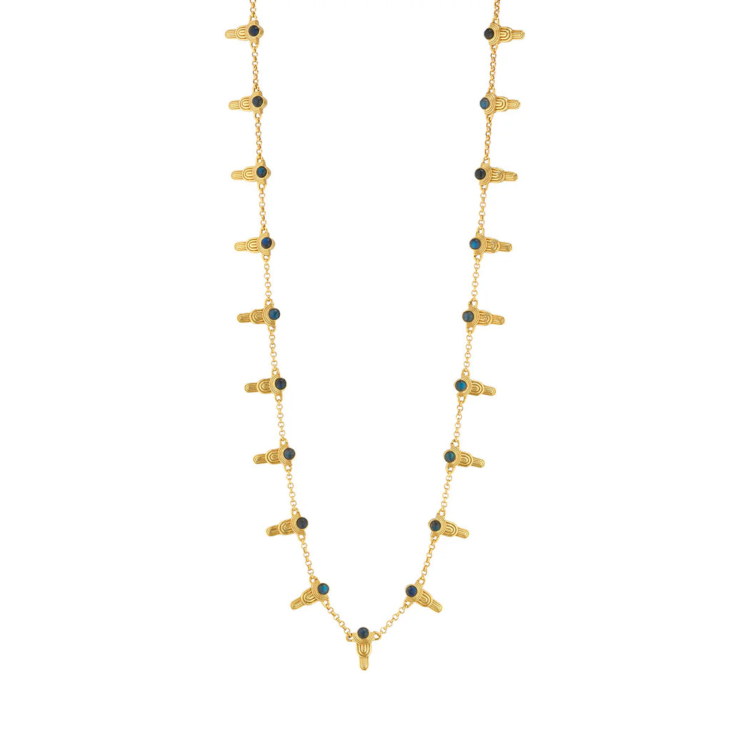 Capucine De Wulf Cleopatra Ra Gem Necklace - Blue Labradorite