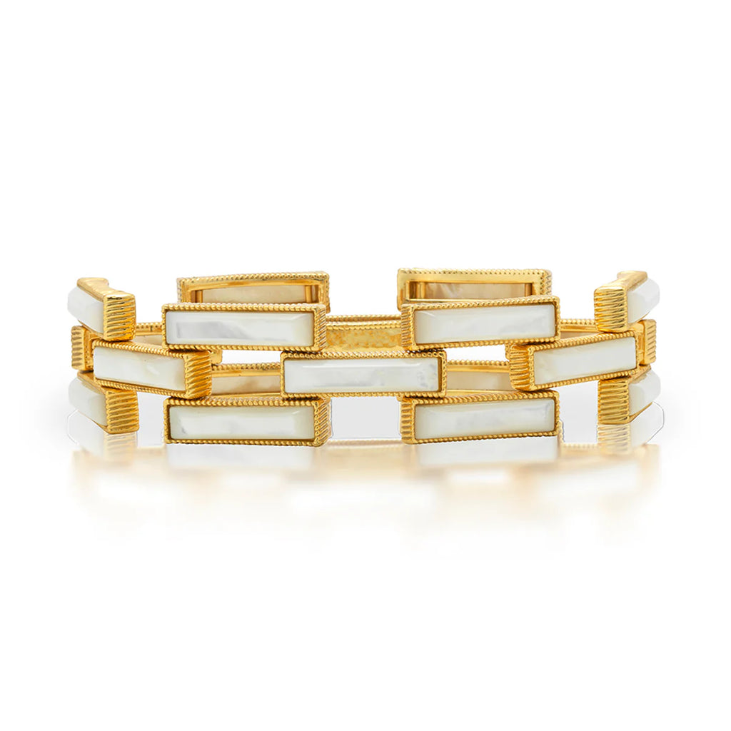 Capucine De Wulf Pathway Link Bracelet - Mother of Pearl