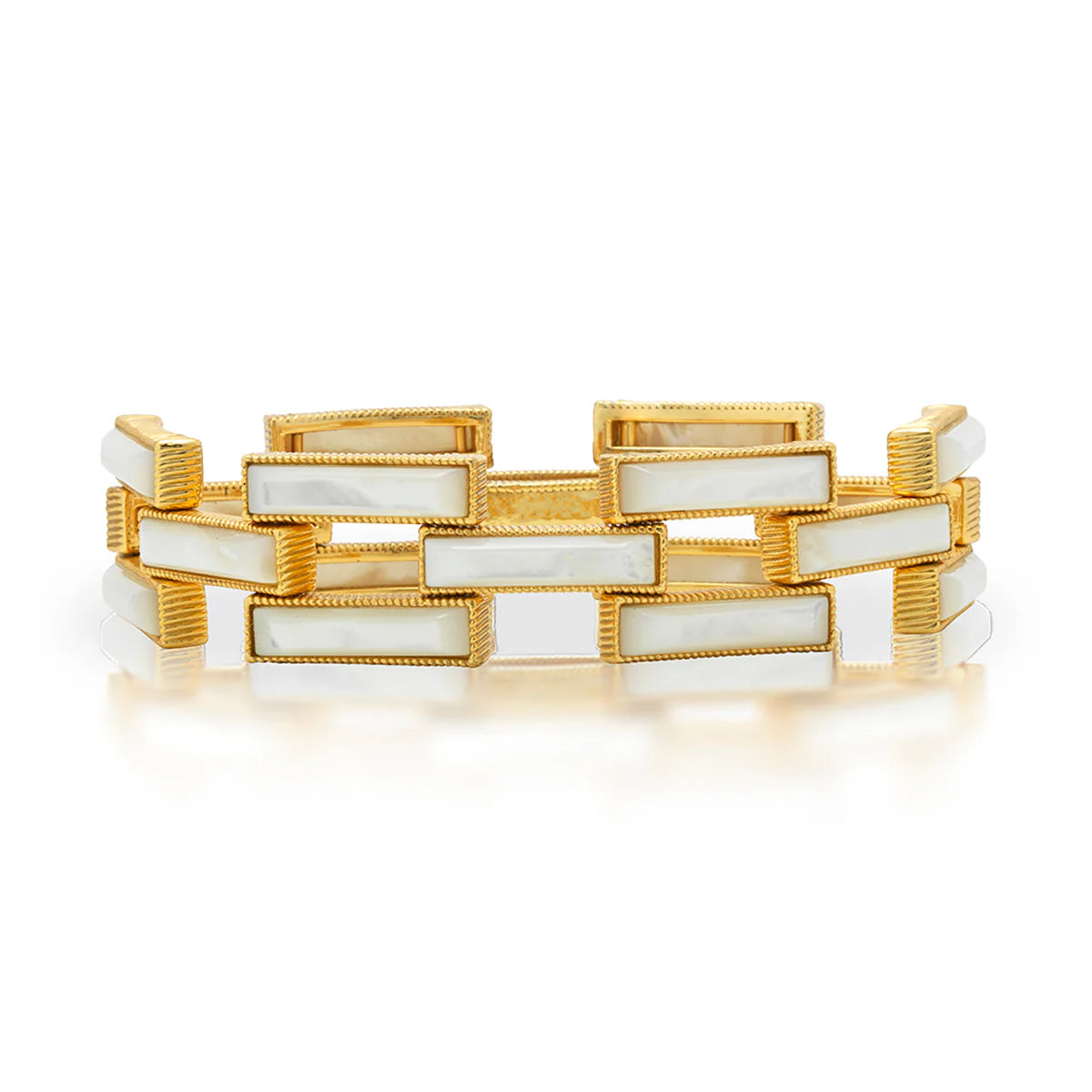 Capucine De Wulf Pathway Link Bracelet - Mother of Pearl