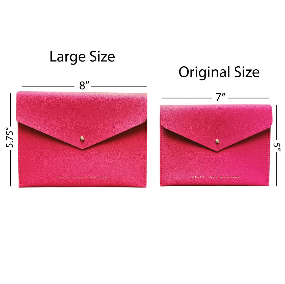 Peace Love Mahjong - Card Clutch: Large | Lilac