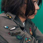 Macon & Lesquoy - Hand embroidered brooch - Safety Pin